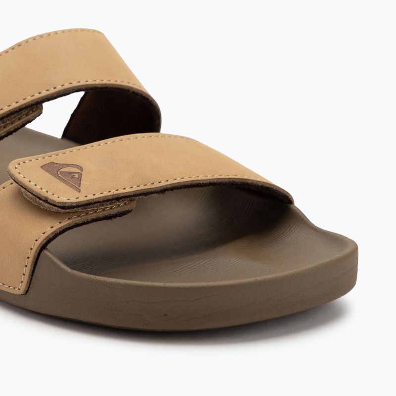 Papuci pentru bărbați Quiksilver Rivi Leather Double Adjust tan 1 7