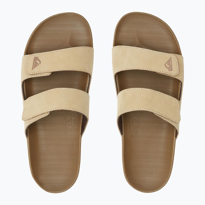 Papuci pentru bărbați Quiksilver Rivi Leather Double Adjust tan 1 2