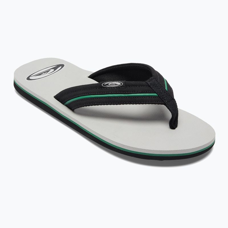 Quiksilver bărbați Molokai Layback Saturn flip flop alb și negru AQYL101319 9