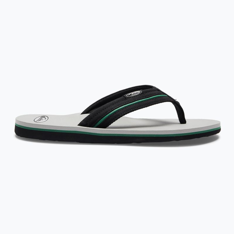 Quiksilver bărbați Molokai Layback Saturn flip flop alb și negru AQYL101319 10