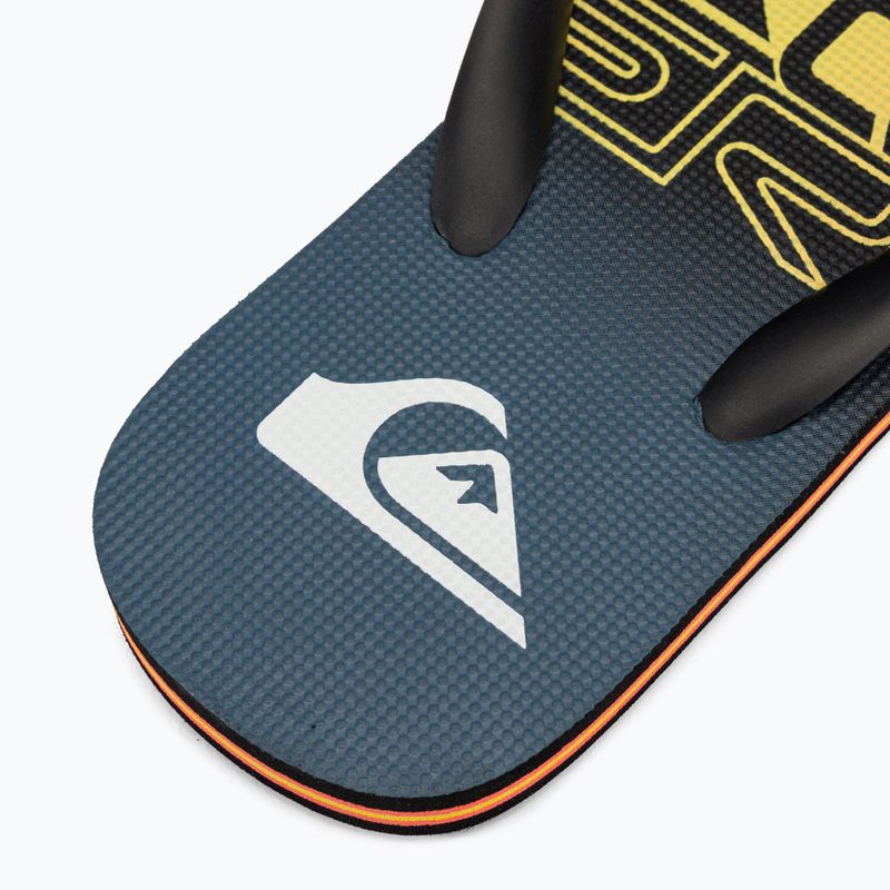 Quiksilver bărbați Molokai Wordblock flip flop negru și albastru AQYL101287 7