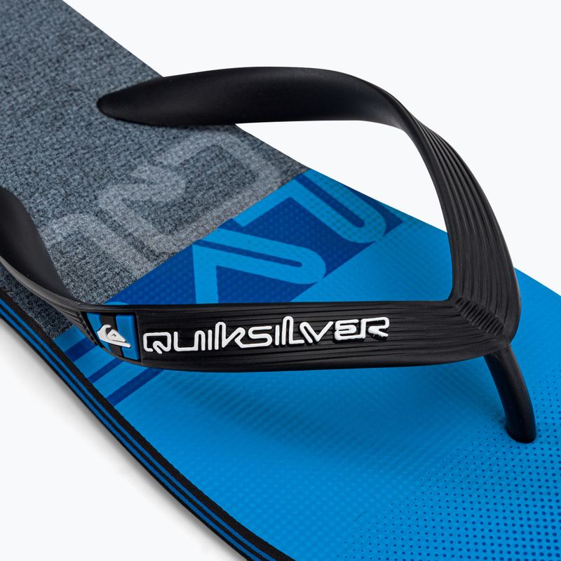 Șlapi de plajă bărbați Quiksilver Molokai Wordblock albastru-gri AQYL101287 7