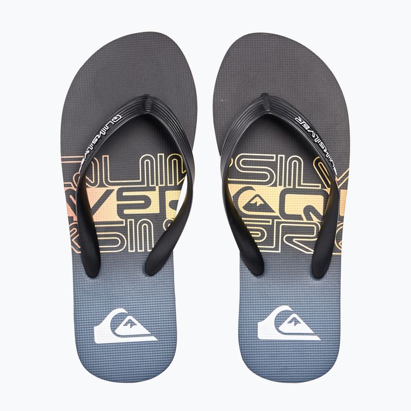 Quiksilver bărbați Molokai Wordblock flip flop negru și albastru AQYL101287 12