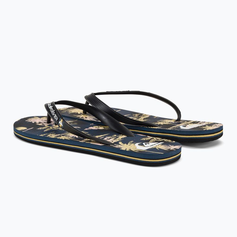 Quiksilver Molokai Air Flow șlapi pentru bărbați negru și galben AQYL101318