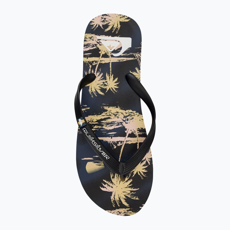 Quiksilver Molokai Air Flow șlapi pentru bărbați negru și galben AQYL101318