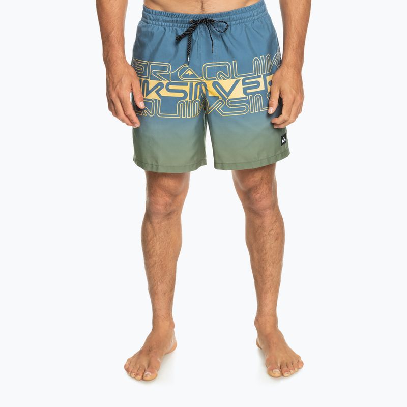 Pantaloni scurți de baie Quiksilver Everyday Wordblock Volley 17" pentru bărbați, albastru EQYJV04005-BYG6 2