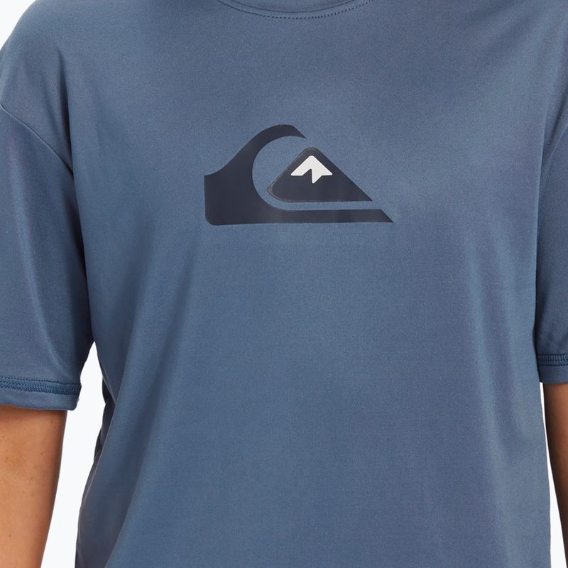 Quiksilver Solid Streak SS Y purtând cămașă de înot pentru copii de mare