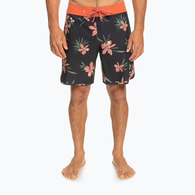 Pantaloni scurți de baie bărbați Quiksilver Surfsilk Scallop 18" grafit EQYBS04770-KTA6 2