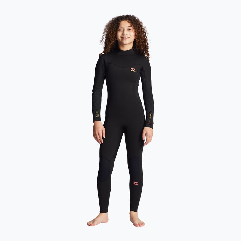 Spumă de înot pentru copii Billabong 3/2 Teen Synergy BZ FL Full wild black 6