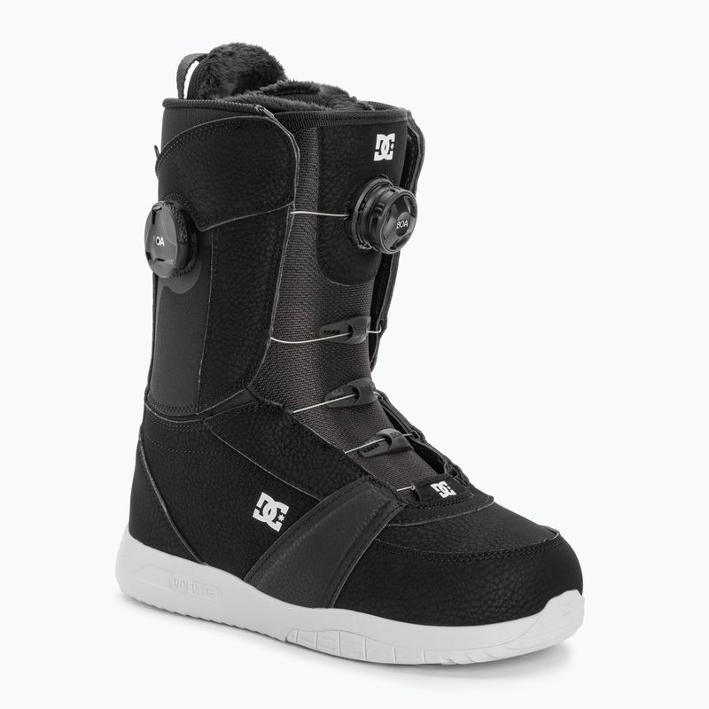 Cizme de snowboard pentru femei DC Lotus alb/negru