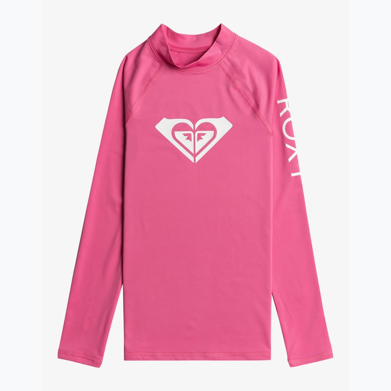 Longsleeve de înot pentru copii ROXY Whole Hearted shocking pink