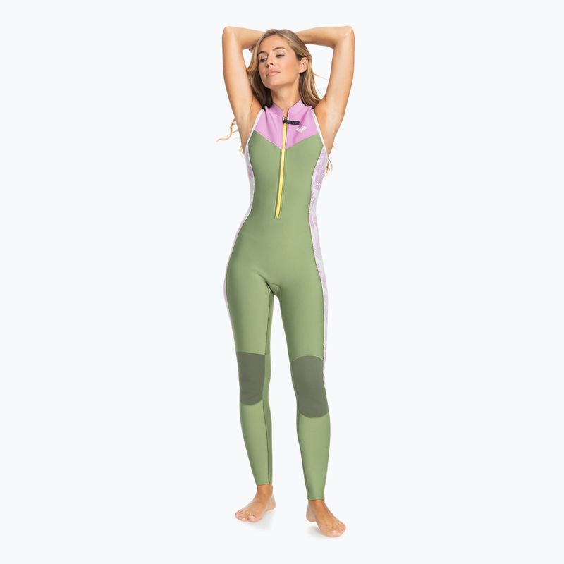 Costum de înot pentru femei ROXY 1.5 mm Long John palmed out light gray 3