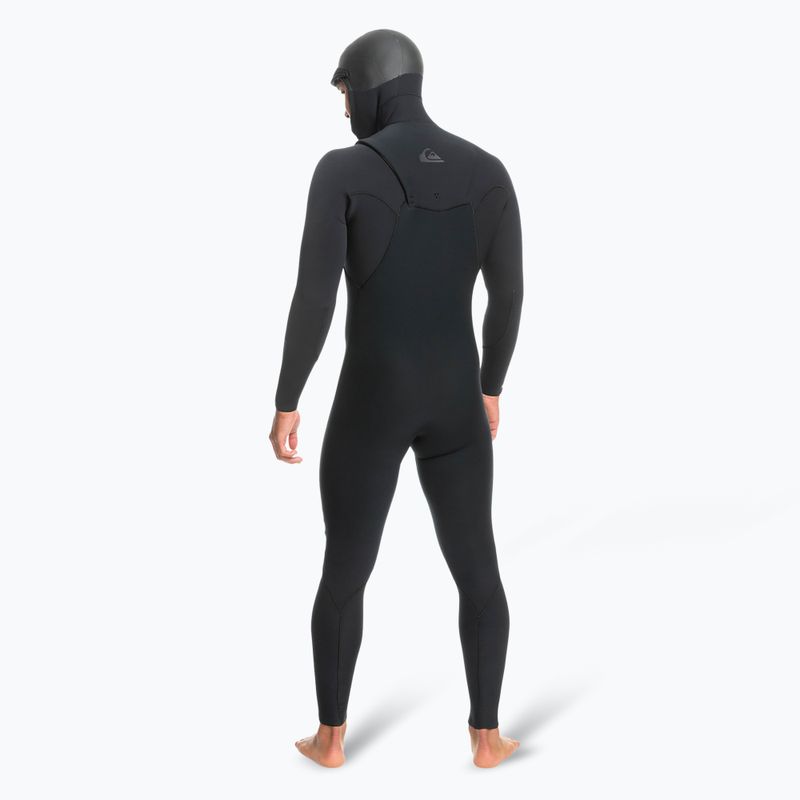 Spumă de înot pentru bărbați Quiksilver Highline 5/4/3 Chest Zip Hooded black 3