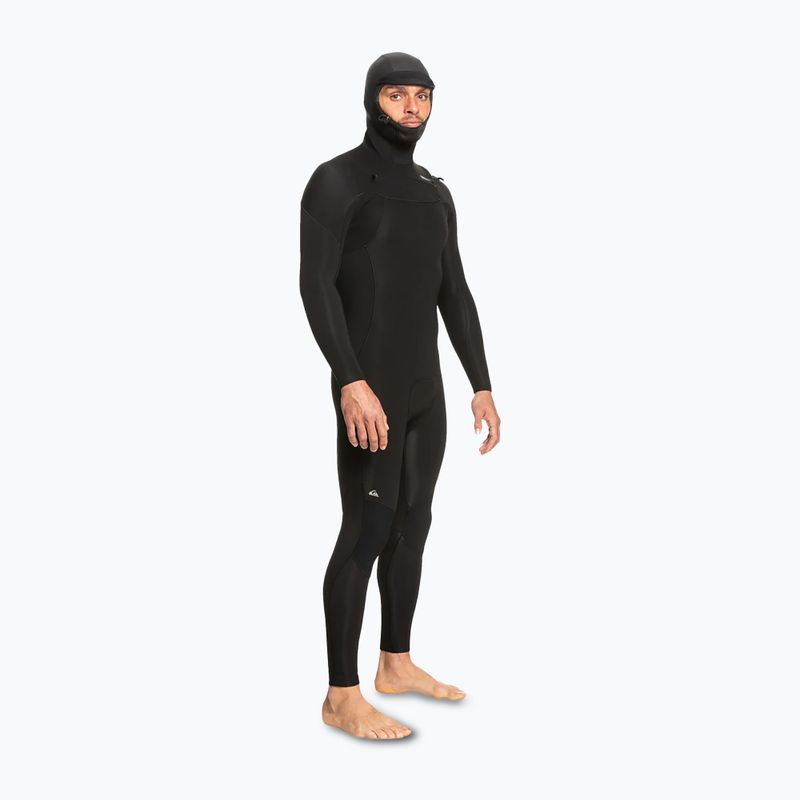 Spumă de înot pentru bărbați Quiksilver Everyday Sessions 5/4/3 Chest Zip Hooded black 3