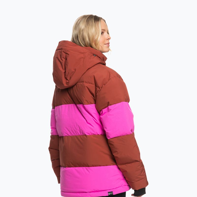 Jachetă de snowboard pentru femei ROXY X Rowley Block Puffer arsă henna 2