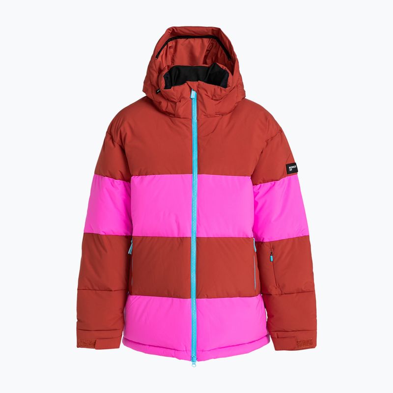 Jachetă de snowboard pentru femei ROXY X Rowley Block Puffer arsă henna 7