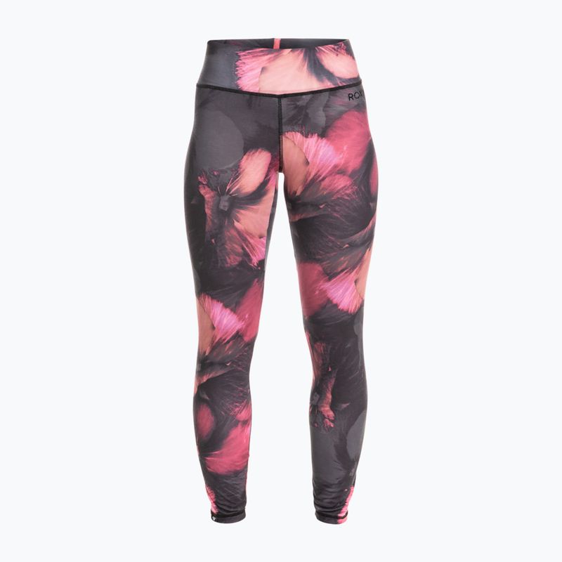 Pantaloni termici pentru femei ROXY Daybreak Bottom negru adevărat panseluță panseluță panseluță 5