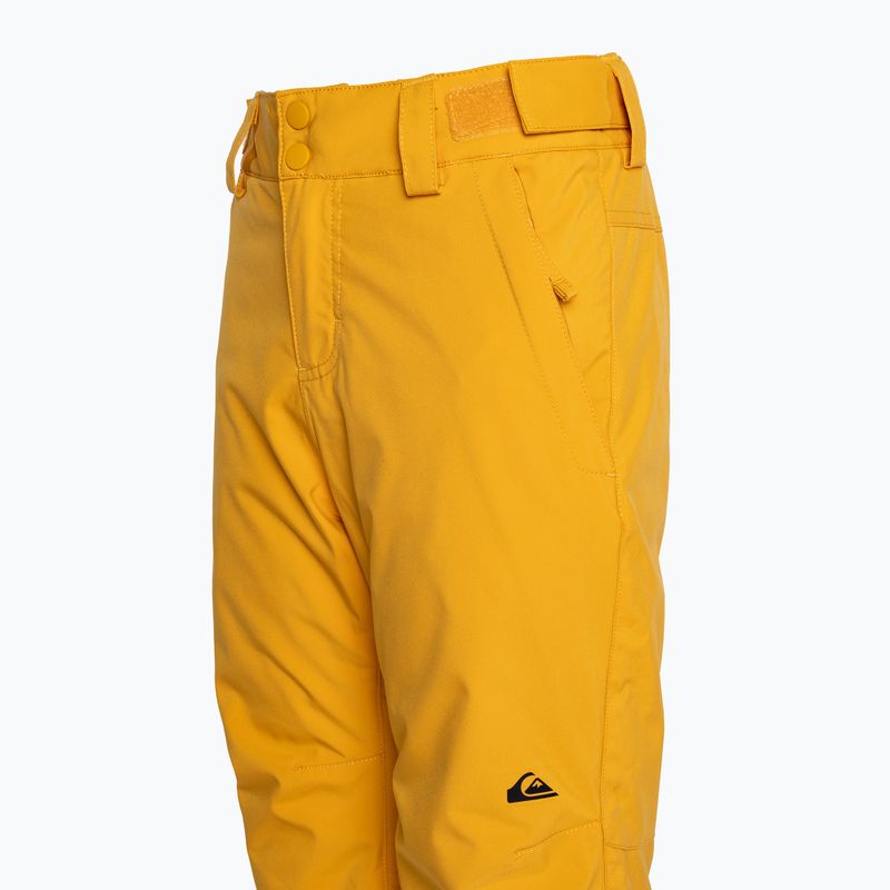 Pantaloni de snowboard pentru copii Quiksilver Estate pentru copii Tineret galben mineral 7