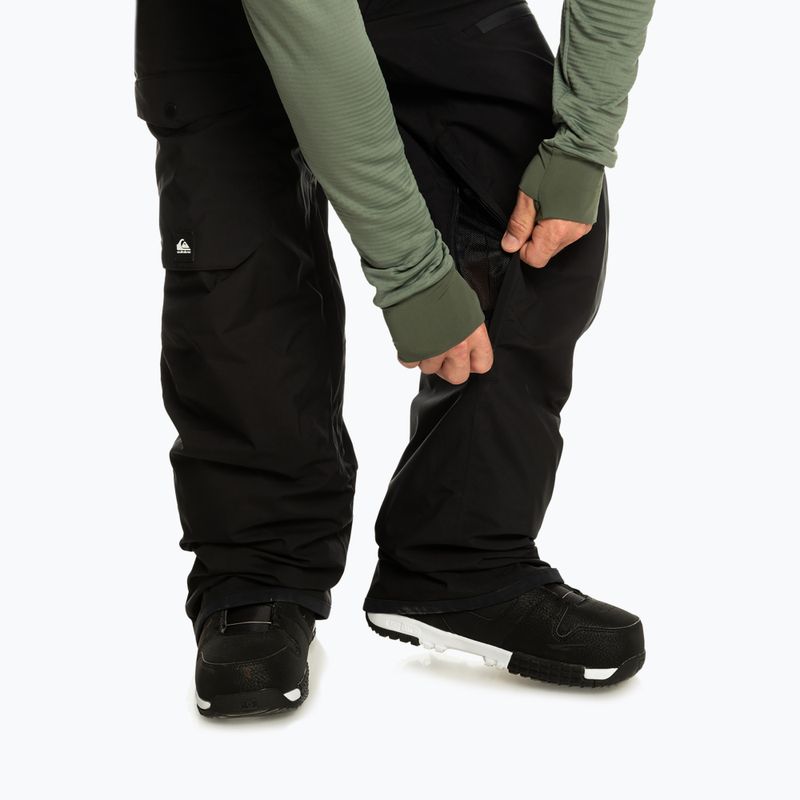 Pantaloni de snowboard Quiksilver Utility Bib pentru bărbați, negru adevărat 6