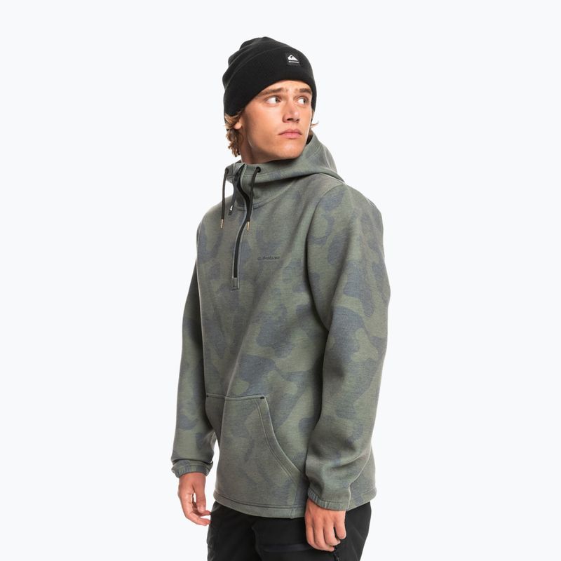 Quiksilver Shredder Shredder Hoodie tie dye adevărat negru snowboard sweatshirt negru 4