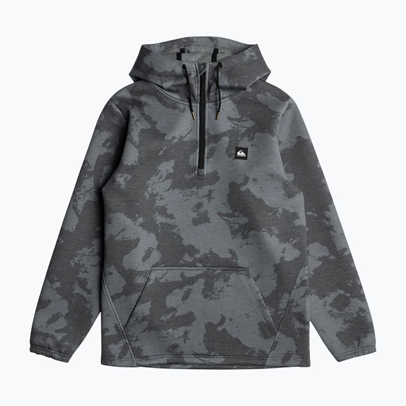 Quiksilver Shredder Shredder Hoodie tie dye adevărat negru snowboard sweatshirt negru 4