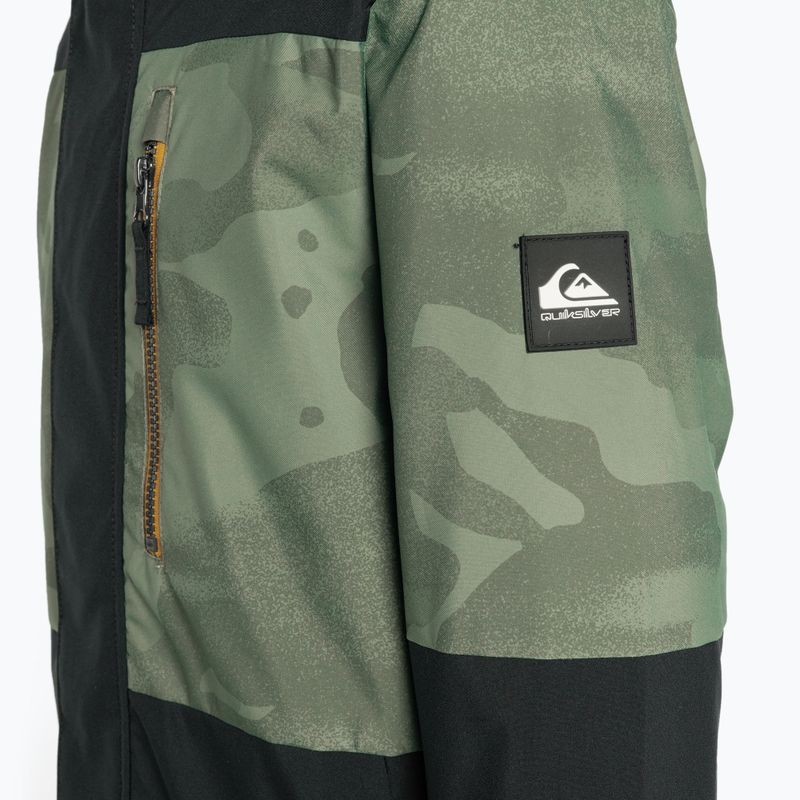 Quiksilver Mission Printed Block Youth spray camuflaj cu coroană de lauri pentru copii jachetă de snowboard pentru copii 4