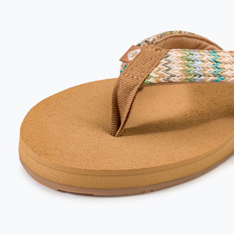 Papuci pentru femei  ROXY Porto Raffia II multi/olive 7