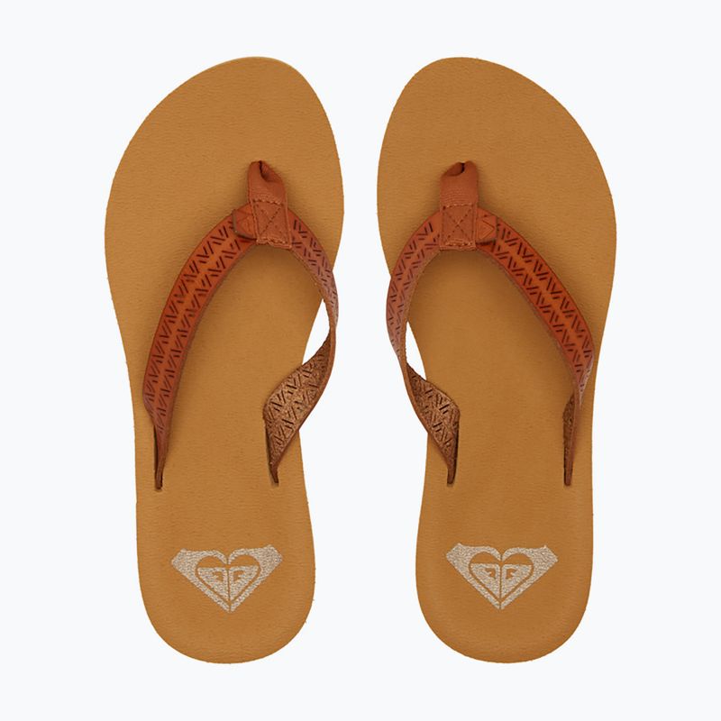 Șlapi pentru femei ROXY Porto Motif tan 2