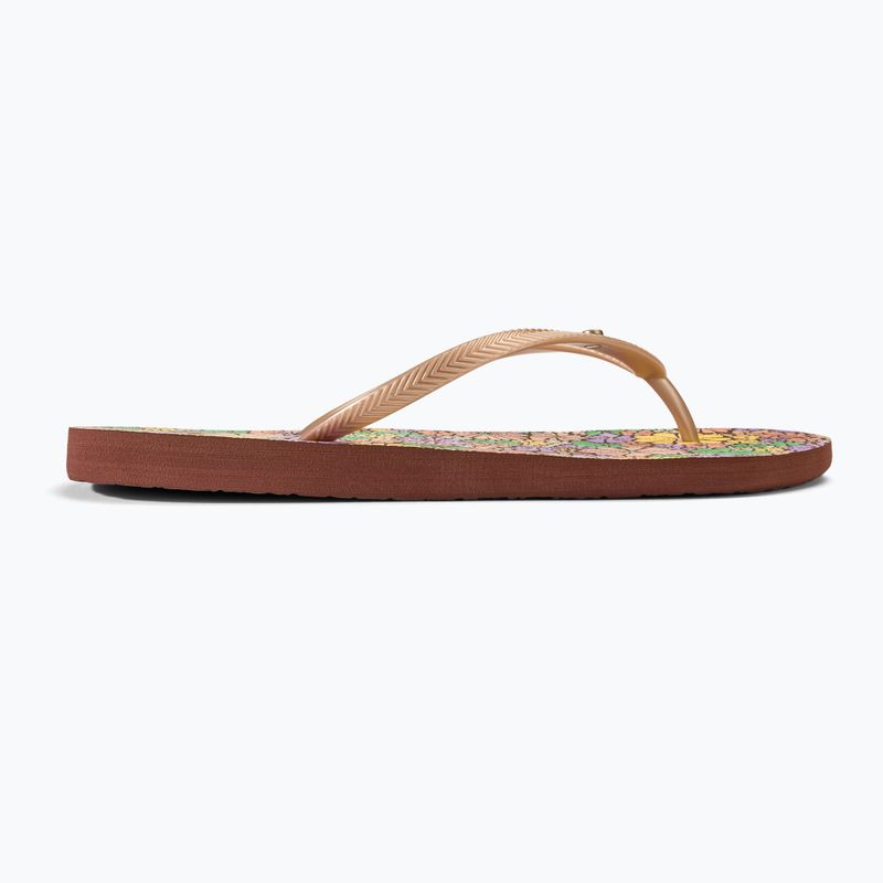 Papuci pentru femei  ROXY Bermuda Print brown combo 2
