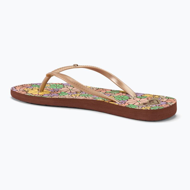 Papuci pentru femei  ROXY Bermuda Print brown combo 3