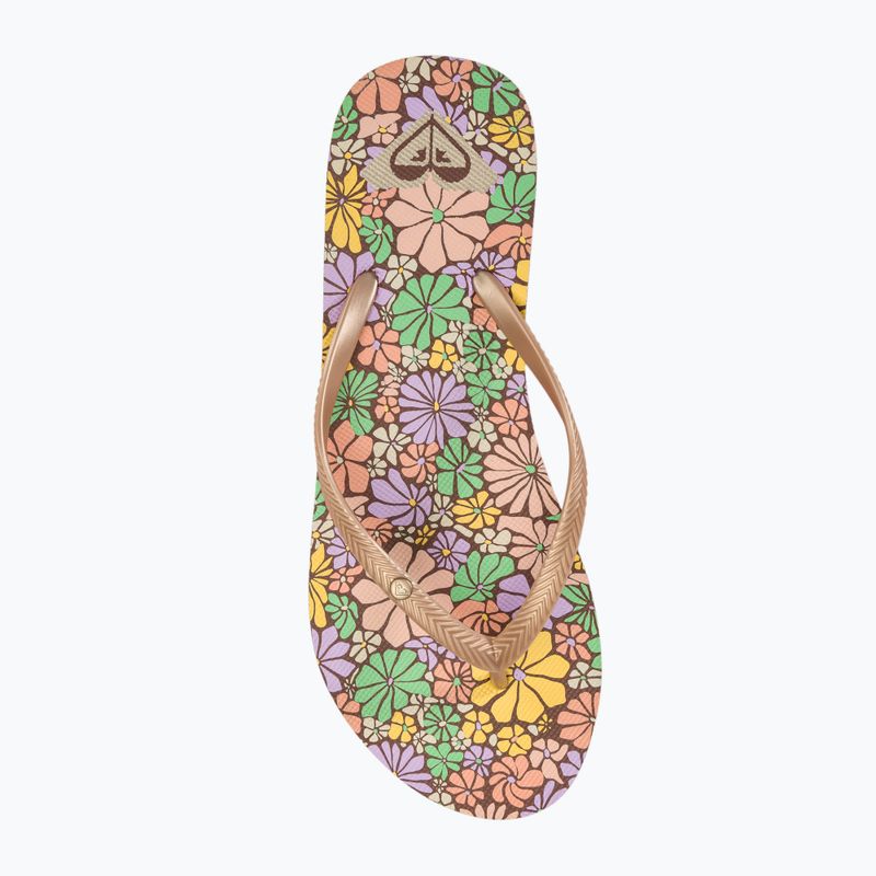 Papuci pentru femei  ROXY Bermuda Print brown combo 5