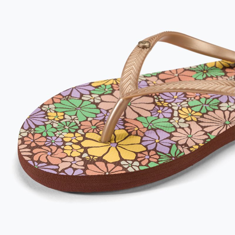 Papuci pentru femei  ROXY Bermuda Print brown combo 7