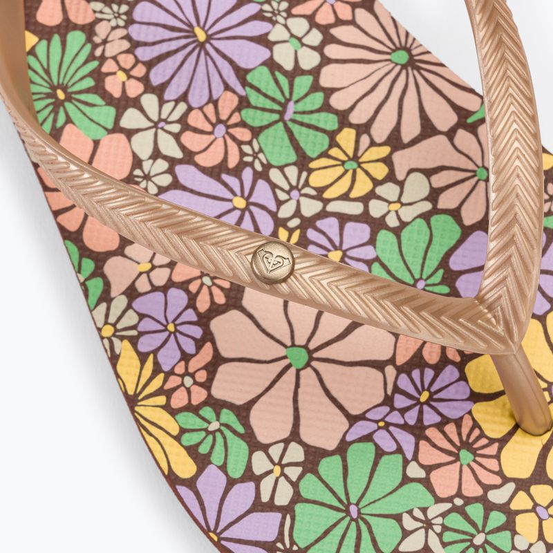 Papuci pentru femei  ROXY Bermuda Print brown combo 8