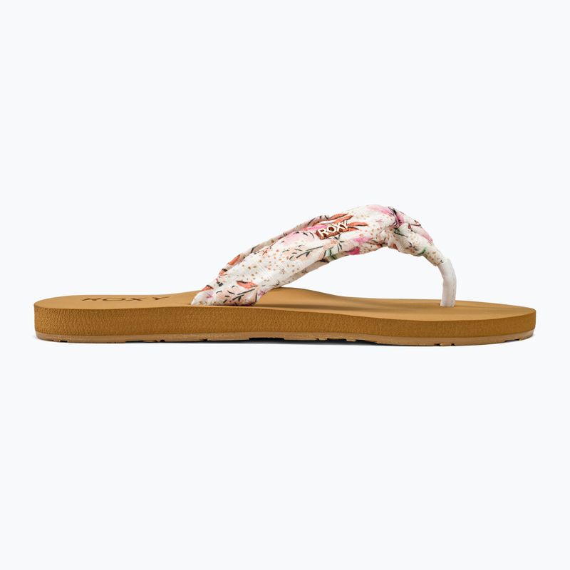 Papuci pentru femei  ROXY Paia V white/crazy pink print 2