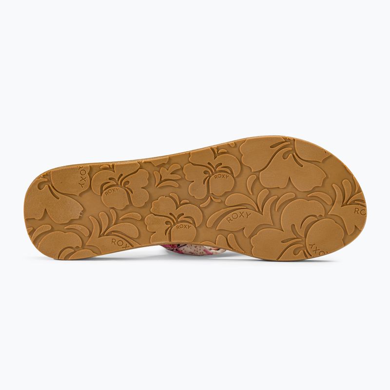 Papuci pentru femei  ROXY Paia V white/crazy pink print 5