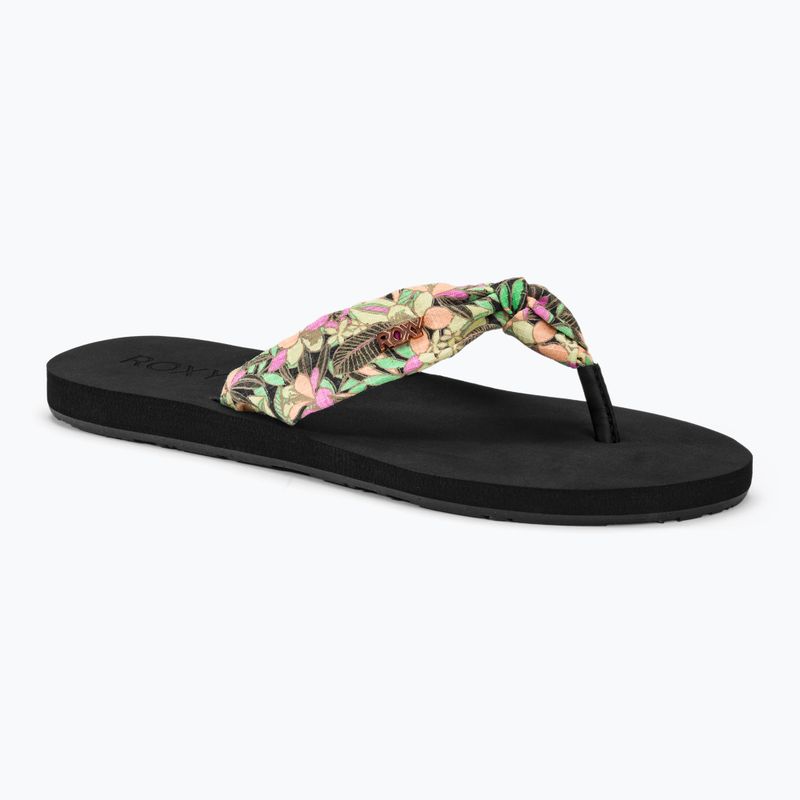 Papuci pentru femei  ROXY Paia V black/pink/soft lime