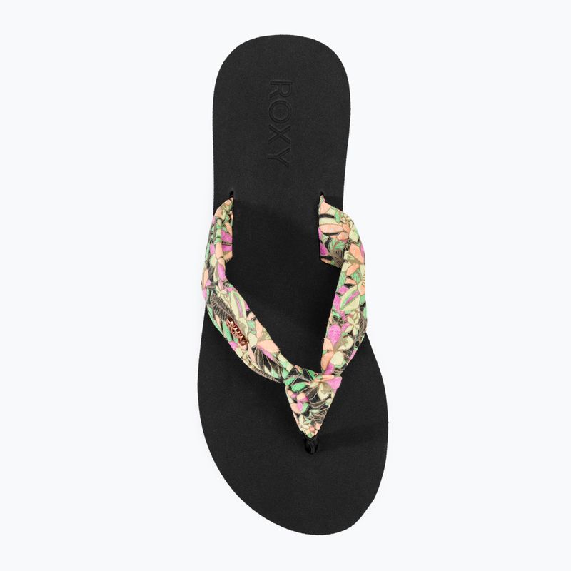 Papuci pentru femei  ROXY Paia V black/pink/soft lime 5
