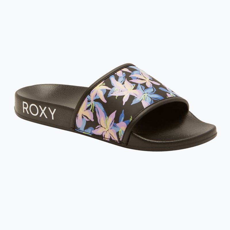 Papuci pentru femei  ROXY Slippy IV black/boysenberry 8