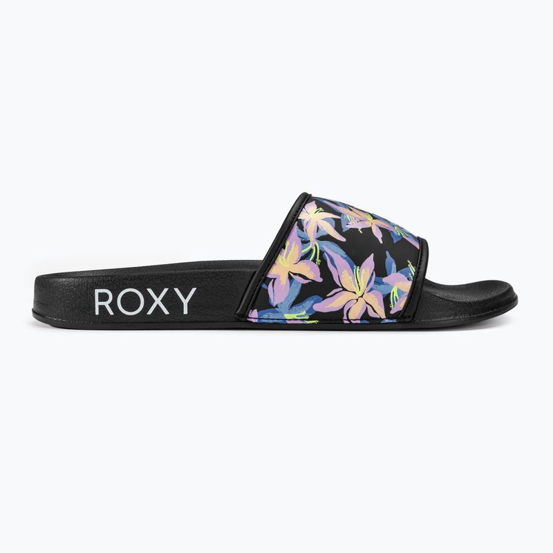 Papuci pentru femei  ROXY Slippy IV black/boysenberry 2