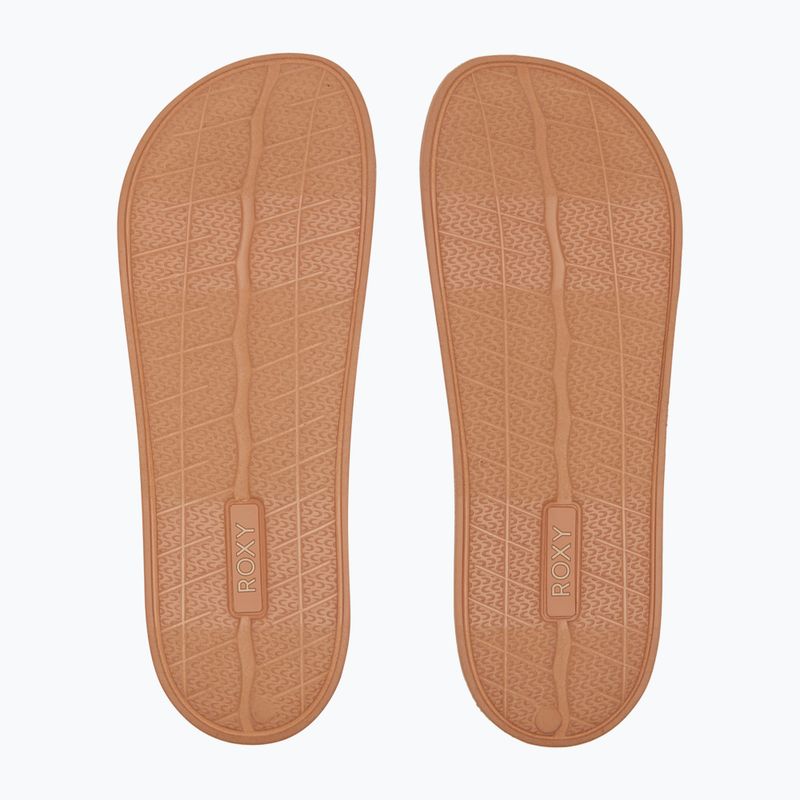 Papuci pentru femei ROXY Slippy Knit wheat/turkish coffee 3