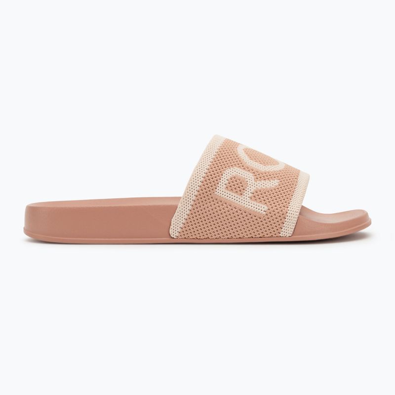 Papuci pentru femei ROXY Slippy Knit wheat/turkish coffee 2