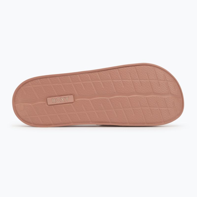 Papuci pentru femei ROXY Slippy Knit wheat/turkish coffee 4
