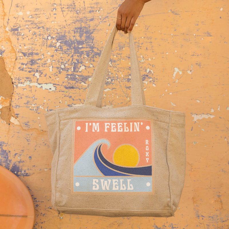 Geantă pentru femei ROXY Drink The Wave Tote tapioca 8