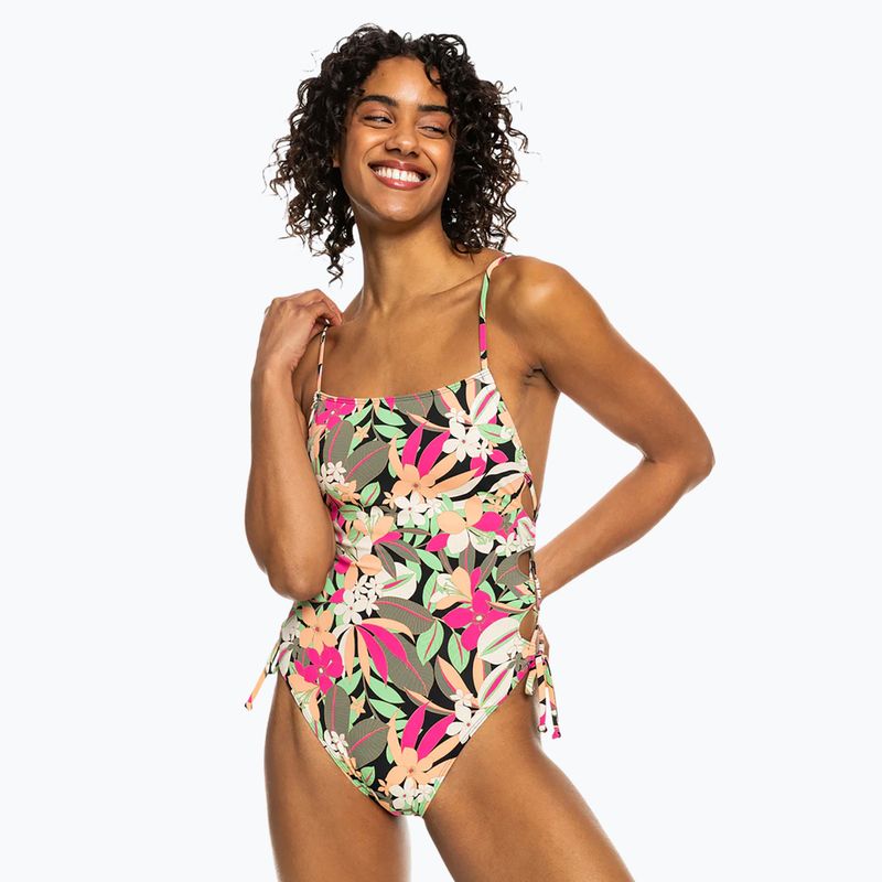 Costum de baie dint-o piesă pentru femei ROXY Printed Beach Classics Lace UP anthracite palm song s 2