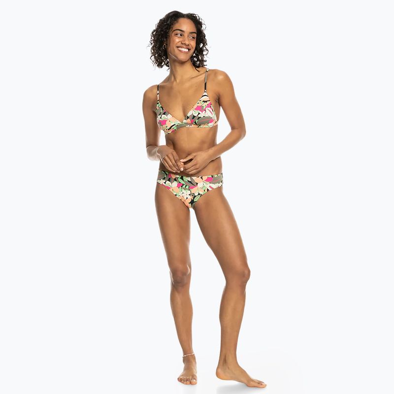 Partea de sus a costumului de baie ROXY Printed Beach Classics Tri anthracite palm song s