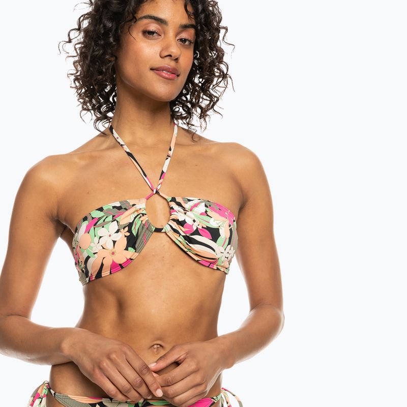Partea de sus a costumului de baie ROXY Printed Beach Classics Halter anthracite palm song s 2