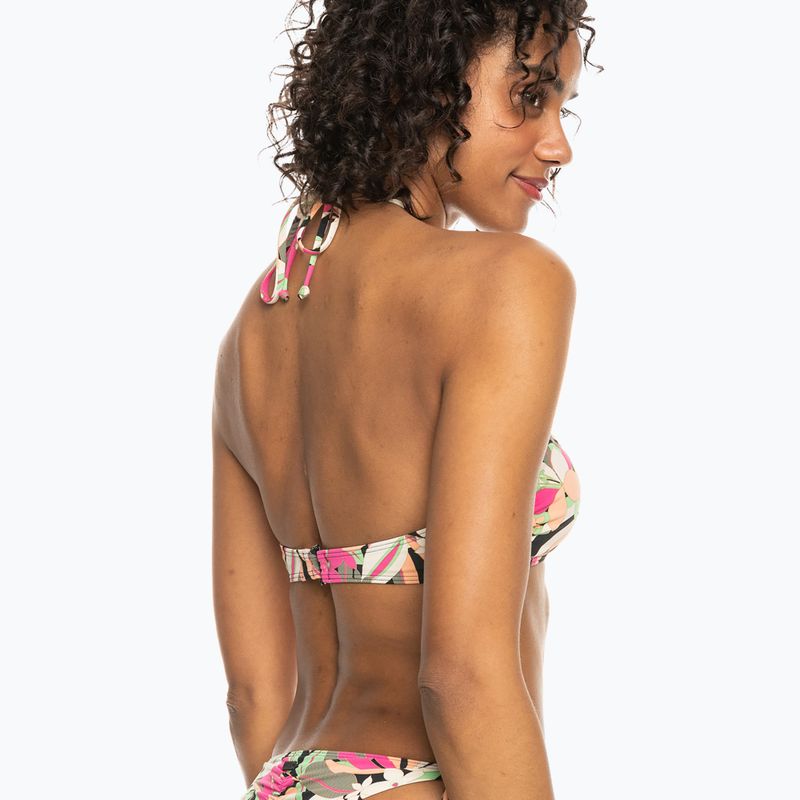 Partea de sus a costumului de baie ROXY Printed Beach Classics Halter anthracite palm song s