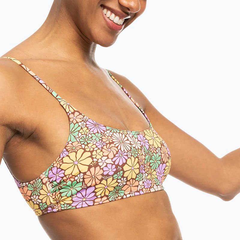 Partea de sus a costumului de baie ROXY All About Sol Bralette root beer all about sol mini 5