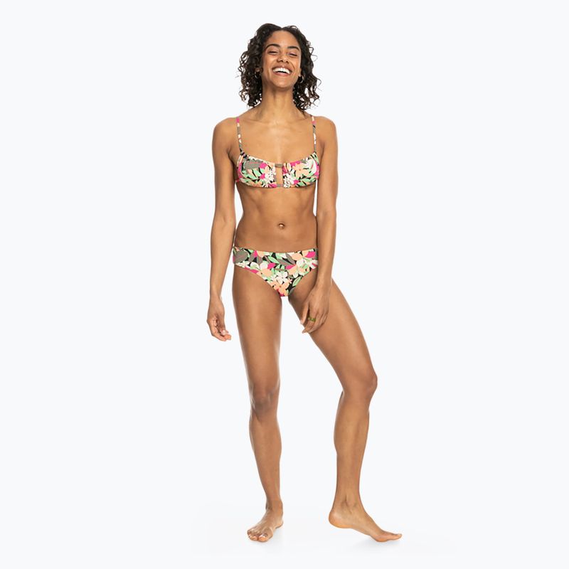Partea de sus a costumului de baie ROXY Printed Beach Classics Bralette anthracite palm song s