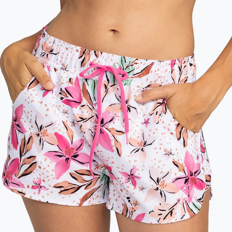 Șort de baie pentru femei  ROXY Wave Printed 2 white happy tropical swim 2